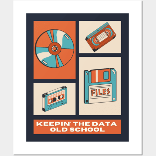 Keepin' The Data Old School (Retro Pink) | Geek Data Retro Design Posters and Art